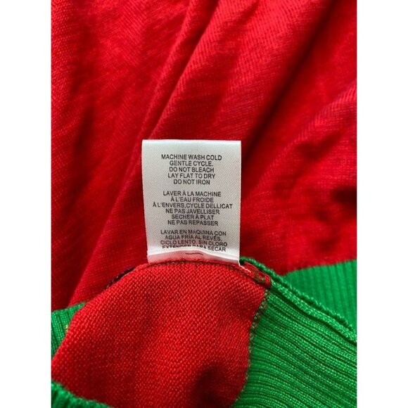 Mighty Fine Sweater Womens Red Black Felt Festive Might Delete 2X NEW - Picture 7 of 8